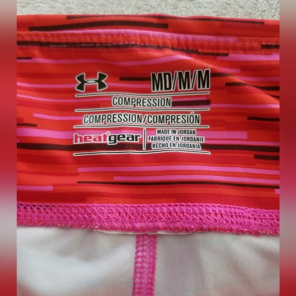 EUC womens Under Armour Heat Gear Compression leggings VIBRANT high rise - Picture 2 of 5